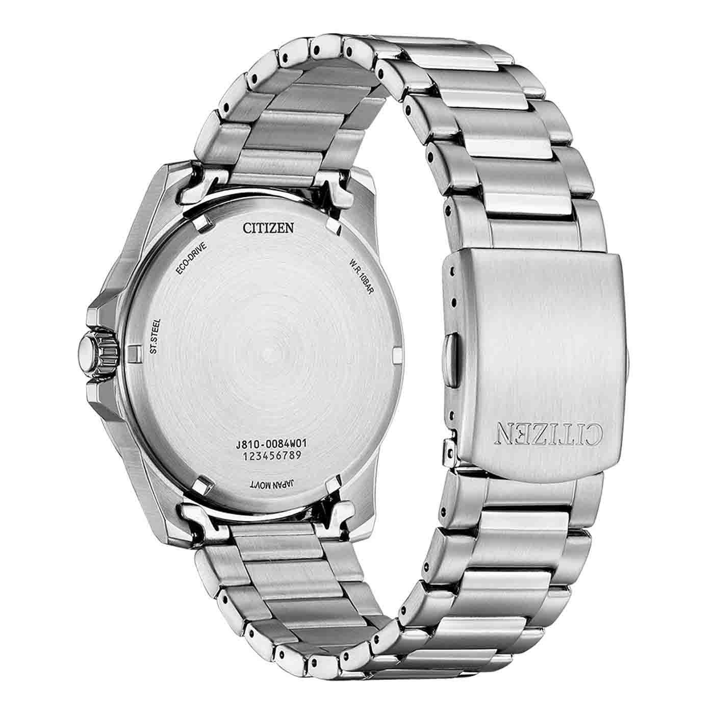 CITIZEN Eco Drive με μπλε καντράν & ατσάλινο μπρασελέ AW1810-85L